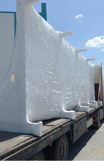Applying blue shrink wrap